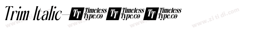 Trim Italic字体转换